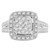 10K White Gold Diamond Cluster Ring (1 Cttw, H-I Color, SI2-I1 Clarity) - Size 6-3/4 N162-015538R675