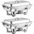 2 Packs Stainless Steel Full-Size Chafing Dish B593-KC71038