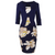 One Piece Patchwork Printing Elegant Business Office Plus Sizes Dresses For Women Q119-CJNSSYLY00118