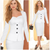 European and American long-sleeved dress square collar front row buckle ruffled fashion Q119-CJNSSYLY00855