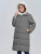 Color: Dark Grey, Size: M - Marwin 2023 Winter Elegant Women's Cotton Coat Stylish Collar Long Warm F640-12000035768327206