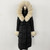 Color: Black Beige, Size: L - Thickened Long Section White Goose Down Slim Fit Women's Coat Q119-CJYD245180418RI