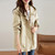 Color: Khaki, Size: 2XL - Women's Mid-length Western Style Youthful-looking Trench Coat Q119-CJYD246163522VE