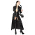 Color: black, Size: XL - Unisex Black Shiny PVC Faux Leather Long Coat Matrix Neo Men Women Gothic  F640-12000035094911061