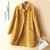 Color: Yellow, Size: M - Wool Pearl Buckle Double-faced Woolen Goods Women's Doll Collar Mid-length Q119-CJQB252985617QJ