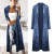 Color: Blue, Size: S - 2024 Long Velvet Kimono Cardigan Windbreaker Women Jacket Pure Color Fashion F640-12000043306215595