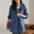Color: Peacock Blue, Size: M - Women's Mid-length Western Style Youthful-looking Trench Coat Q119-CJYD246163513MN