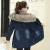 Color: Blue, Size: S - 2019 New Plus Velvet Padded Coat Women Winter Denim Jacket With Large Fur Co F640-10000000705375541
