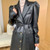 In The Long Leather Coat Women Over The Knee Strap Waist Q119-CJJK1603571