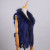 Color: ROYAL BLUE, Size: M - Luxury Women's Genuine Premium Long Hair Rabbit Fur Knit Vest Raccoon  F640-12000038456018635