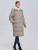 Color: GRAY, Size: L - Marwin 2023 Winter Elegant Women's Cotton Coat Stylish Collar Long Warm Hood F640-12000035768327202