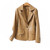 Color: Yellow, Size: 3XL - Elegant Sheep Leather Jacket Women's Suit Short Slim Fit Slimming Q119-CJYD219701317QJ