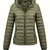 Color: ArmyGreen, Size: XS - Women's Lightweight Hooded Winter Jacket Nylon Material Q119-CJYD242906519SH