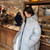 Color: Blue, Size: L - Women's Mid-length New Korean-style Loose Over-the-knee Padded Puffer Coat Q119-CJYD258811003CX