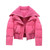Color: Rose Red, Size: M - Designer Knit Patchwork Large Lapel Cotton Coat For Women Q119-CJJK262669110JQ