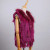 Color: Fuchsia, Size: S - Luxury Women's Genuine Premium Long Hair Rabbit Fur Knit Vest Raccoon Fur F640-12000038456018604
