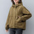 Color: Khaki, Size: M - High Cotton Long Sleeve Plus Size Baggy Casual Jacket Women Q119-CJYD246199909IR