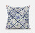 16" White Navy Patch Suede Throw Pillow N270-411489