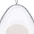 47" White and Silver Acrylic and Faux Leather Oval Balloon Chair N270-520656