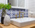 7" X 7" Blue And White Mosaic Peel And Stick Removable Tiles N270-399828