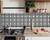 7" X 7" Black and White Colla Peel and Stick Removable Tiles N270-399928