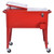 Red Portable Outdoor Patio Cooler Cart - Color: Red D681-OP2979