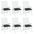 Chair Cushion Set of 6 Black Oxford Fabric (100% Polyester) A949-361473