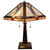 22" Dark Brown Metal Two Light Candlestick Table Lamp With Off White Empire Shade N270-478144
