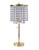 20" Gold Metal Bedside Table Lamp With Clear Drum Shade N270-468594