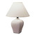 13" White Ceramic Bedside Table Lamp With Off-White Shade N270-468519