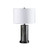 21" Glass LED Cylinder Table Lamp with Nightlight and White Drum Shade N270-468802