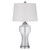 26" Clear Glass Table Lamp With White Empire Shade N270-524745