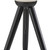 23" Black Solid Wood Tripod Table Lamp With White Ribbed Glass Shade N270-524622