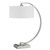 26" Nickel Metal Lantern Desk USB Table Lamp With White Shade N270-524762