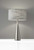 Brushed Steel Metal Finish Tapered Basectable Lamp N270-372476