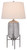 33" Nickel Glass Round Table Lamp With White Empire Shade N270-524738