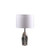 19" Chrome and Faceted Crystal Urn Table Lamp With White Drum Shade N270-468798