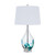 27" Clear Glass Table Lamp With White Empire Shade N270-524783
