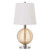 28" Nickel Metal Globe Table Lamp With White Empire Shade N270-524723