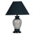 13" Black Ceramic Bedside Table Lamp With Black Shade N270-468521