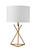 Contemporary Gold Geo Table Lamp with White Shade N270-468497