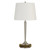 29" Nickel Metal Usb Table Lamp With Off White Empire Shade N270-524699