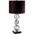 29" Silver Ceramic Geometric Table Lamp With Brown Classic Drum Shade N270-468597