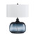 24" Dark Blue Glass Table Lamp With White Novelty Shade N270-524687