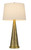 27" Antiqued Brass Metal Geometric Table Lamp With White Empire Shade N270-524728