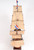 35" Wood Brown Solid Wood Hand Painted Model Boat Tabletop Sculpture N270-364387