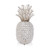 15" Silver Faux Crystal Decorative Pineapple N270-383780