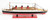 12" Black and Red RMS Queen Mary Large Boat Hand Painted Decorative Boat N270-401876