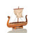 10" Natural Solid Wood Hand Painted Decorative Boat N270-401869