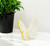 3" Light Yellow Crystal Butterfly Figurine Tabletop Sculpture N270-554012